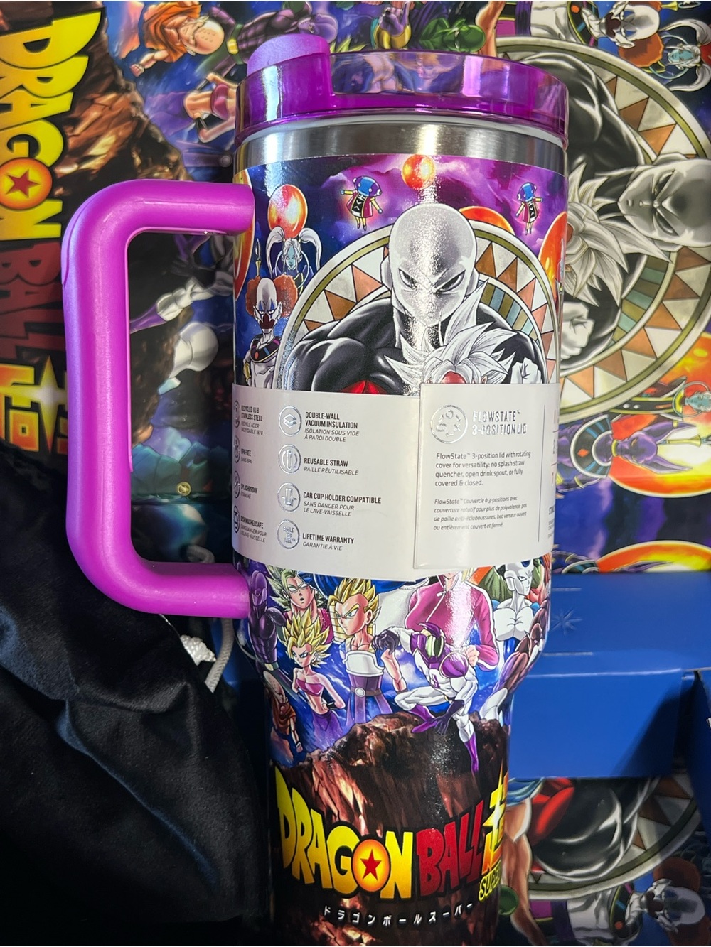 Dragon Ball Stanley Quencher H2.0 Tumbler - Vibrant Multicolor Anime Design 40oz - Picture 4 of 14